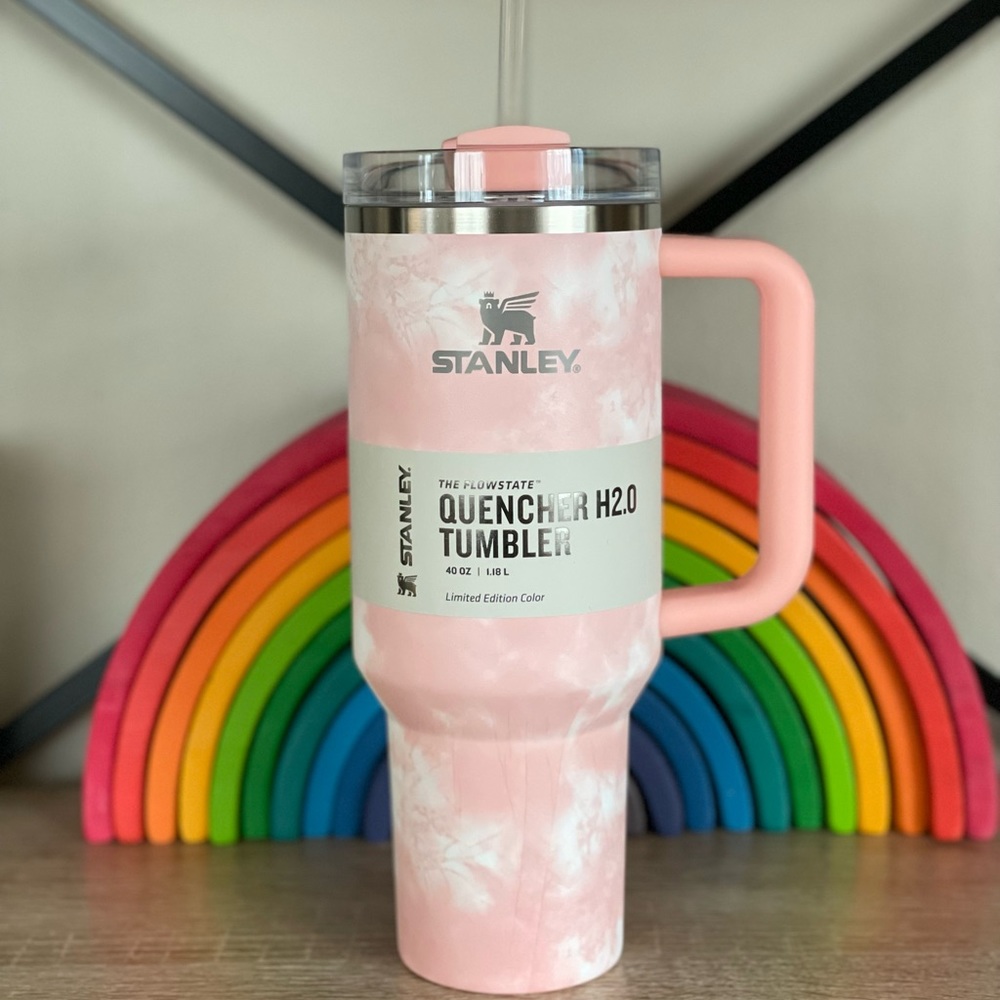 Stanley 40 oz Adventure Quencher Travel Tumbler - Peach Tie Dye